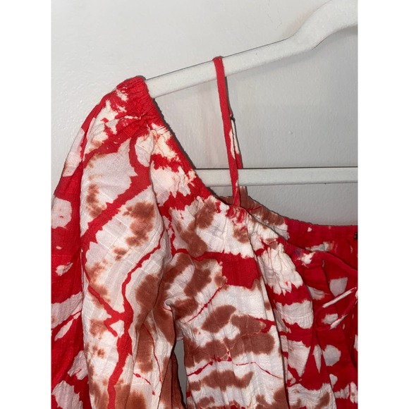 Young fabulous and broke cute red flowy midi juniper dress small 0013 - Picture 8 of 14